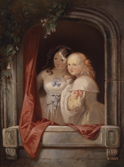 Deux filles à la fenêtre - Elisabeth Modell